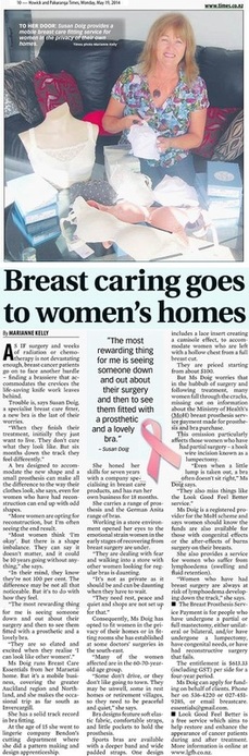 News article - Breast caring goes to women's homes
